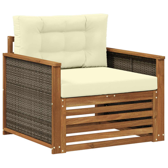 Sofa de milieu extérieur bois d'acacia massif naturel