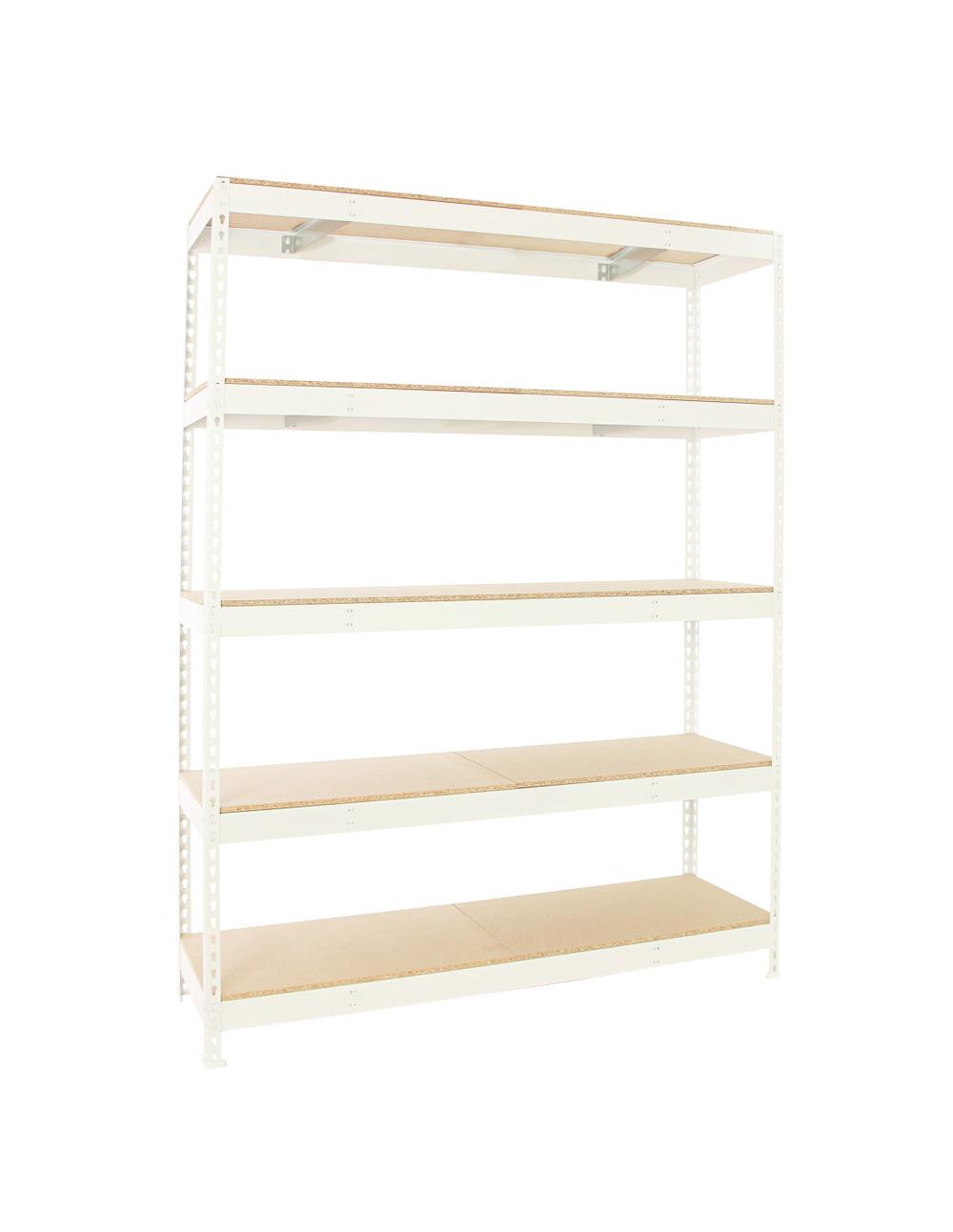 Etagère sans vis simonforte 2409-5 chipboard blanc/bois blanc/bois 2000x2400x900 - simonrack