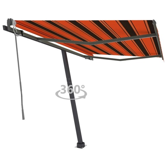 Auvent automatique sur pied 350x250 cm orange/marron