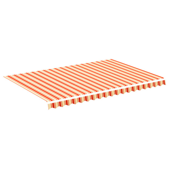 Tissu de remplacement pour auvent jaune et orange 4,5x3 m