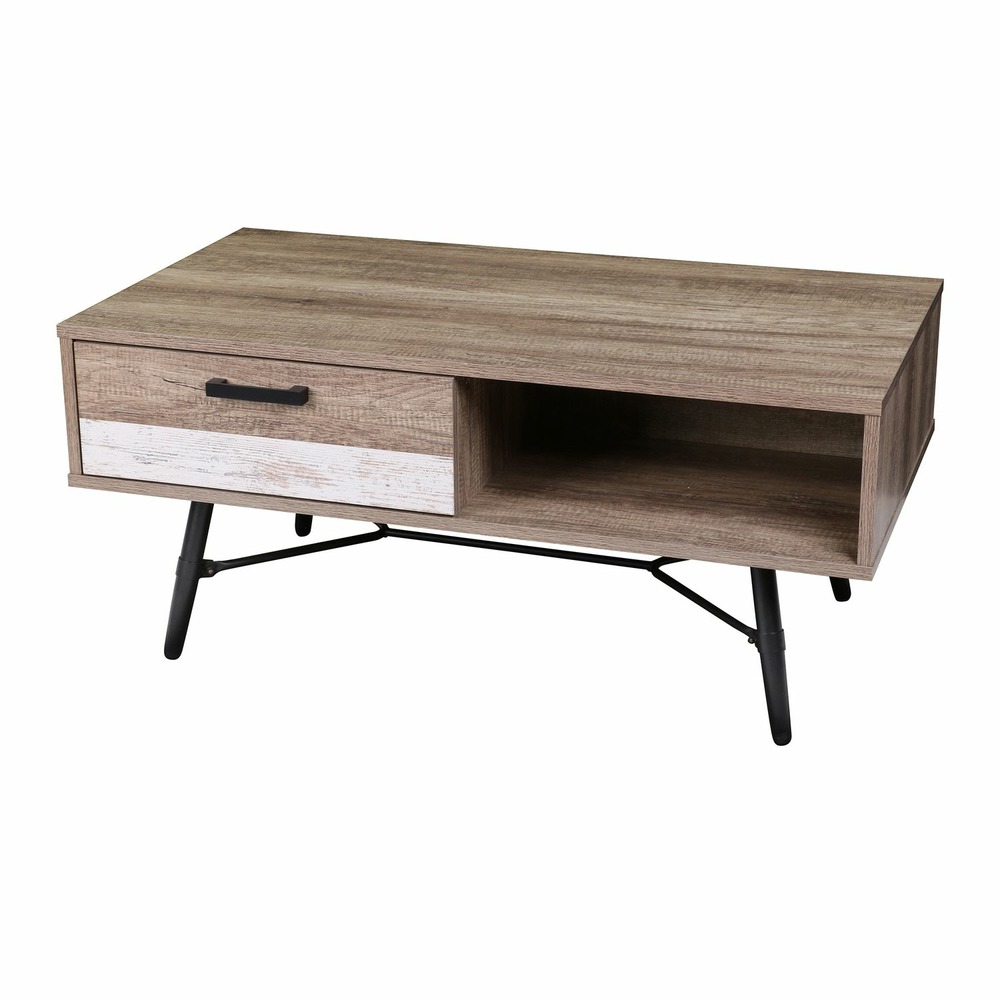 Table basse brooklyn - 100 x h. 49 cm - marron