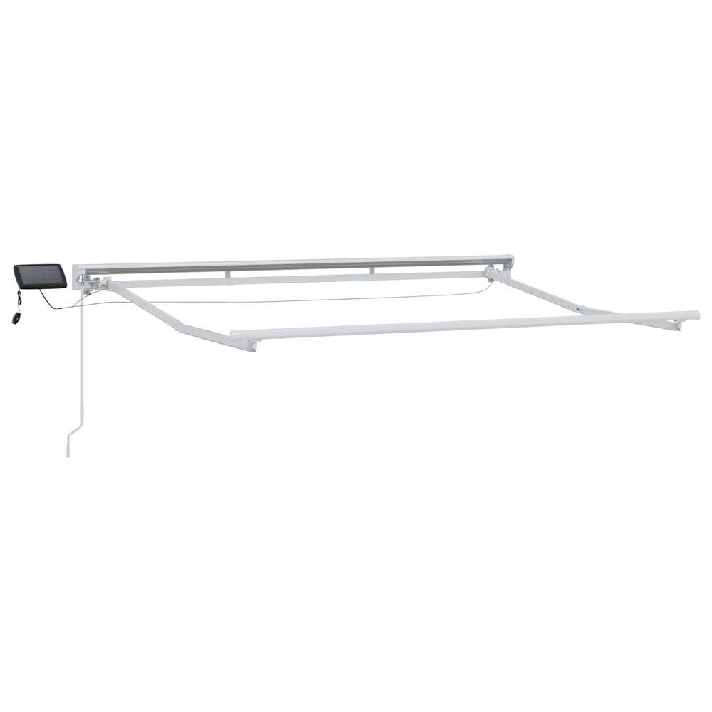 Cadre de store manuel avec leds blanc 2,5 x 2 m aluminium