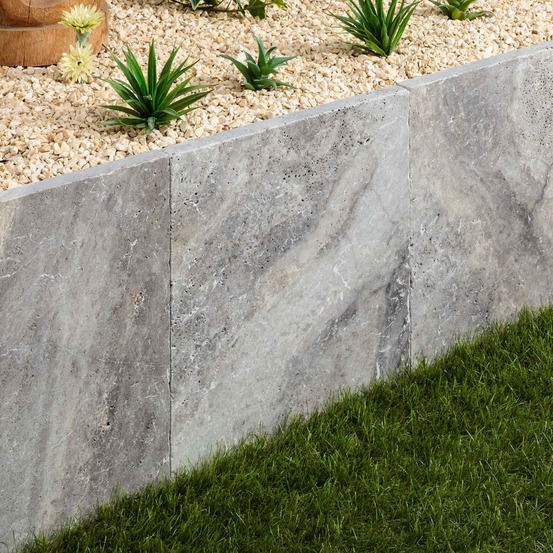 Palis travertin gris silver 61x40,6x3 cm (à l'unité) - ro'ma nature