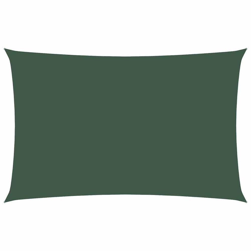 Voile de parasol tissu oxford rectangulaire 2x5 m vert foncé
