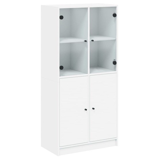 Buffet bahut commode armoire meuble de rangement organisateur cuisine salle de séjour salon haut avec portes 68 x 37 x 142 cm
