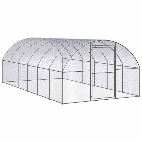 Poulailler d'extérieur 3x6x2 m acier galvanisé