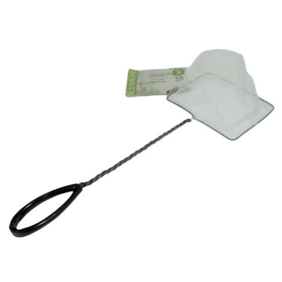 Epuisette filet blanc, maille fine, 15 cm x 13 x 40 cm, aquarium