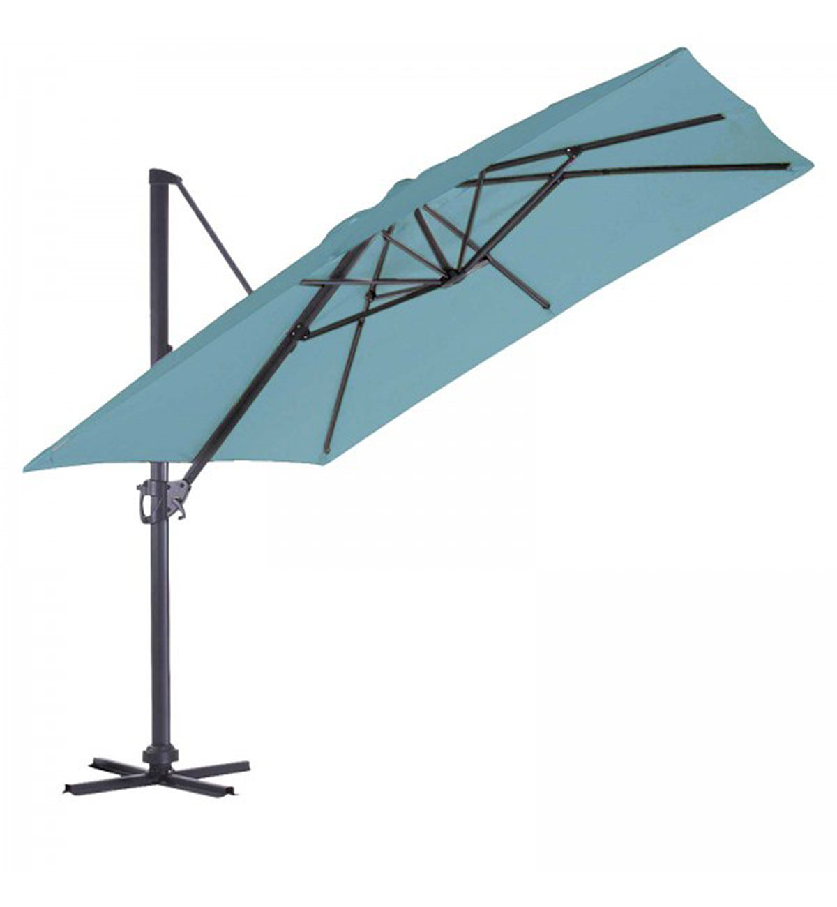 Imagin' - parasol en aluminium à pied déporté de 3 x 3 m