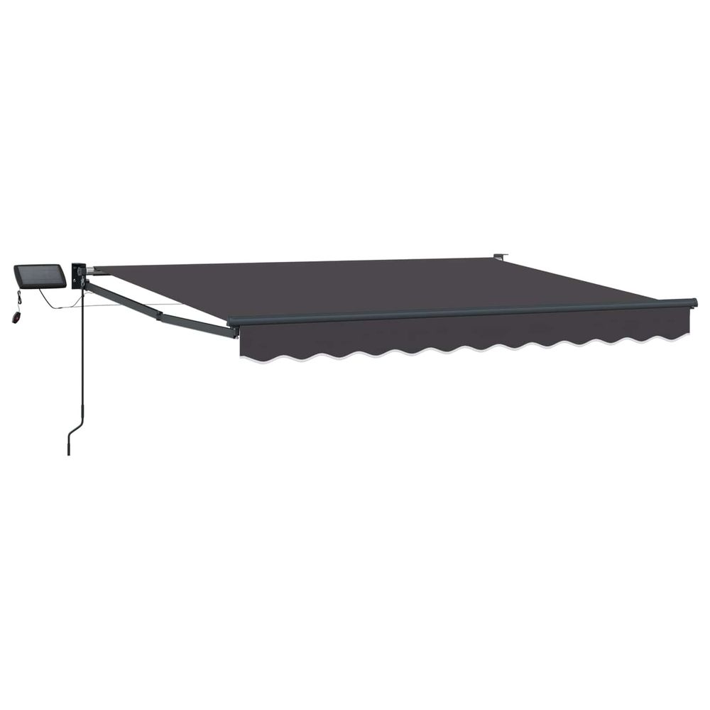 Store rétractable manuel avec leds anthracite 2,5 x 2 m