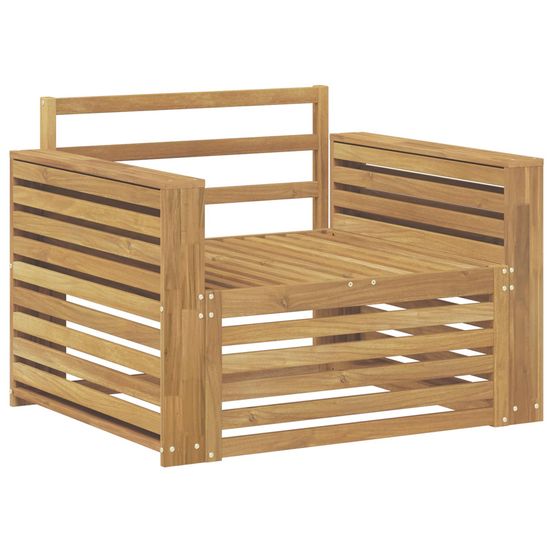 Canapé d’extérieur bois d'acacia massif blanc