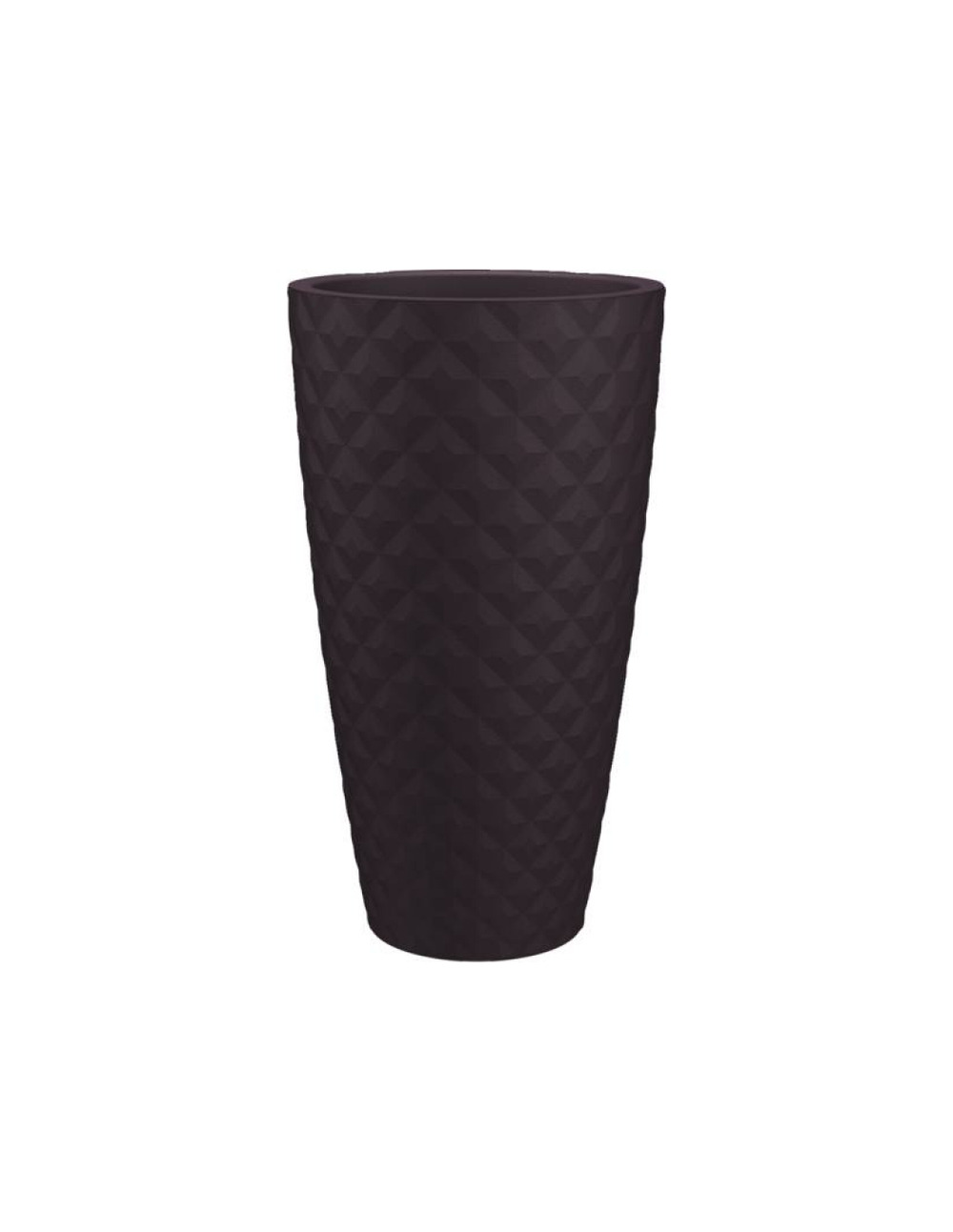 Pot de fleur havana tropical haut 70cm gris boue - eda