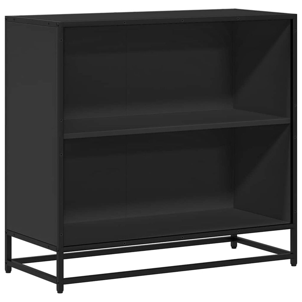 Bibliothèque noir 80,5x35x76 cm bois d'ingénierie