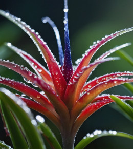 Focus sur un Tillandsia en pot