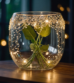 Vase richement décorée apportant une ambiance chaleureuse dans une pièce