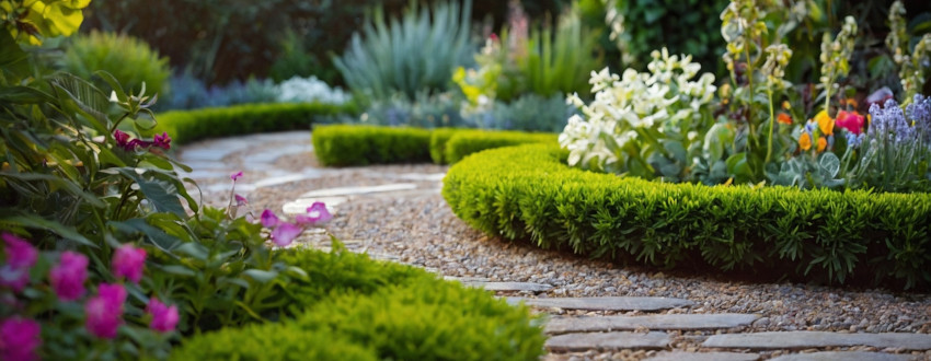 Charmante allée de jardin