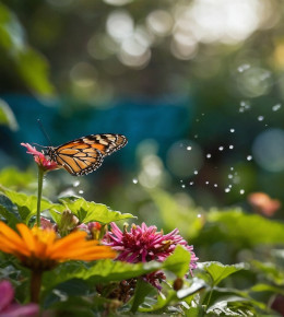 Jardin avec une biodiversité élevé