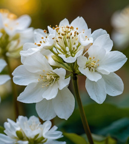 Magnifique fleurs blanches dans un jardin