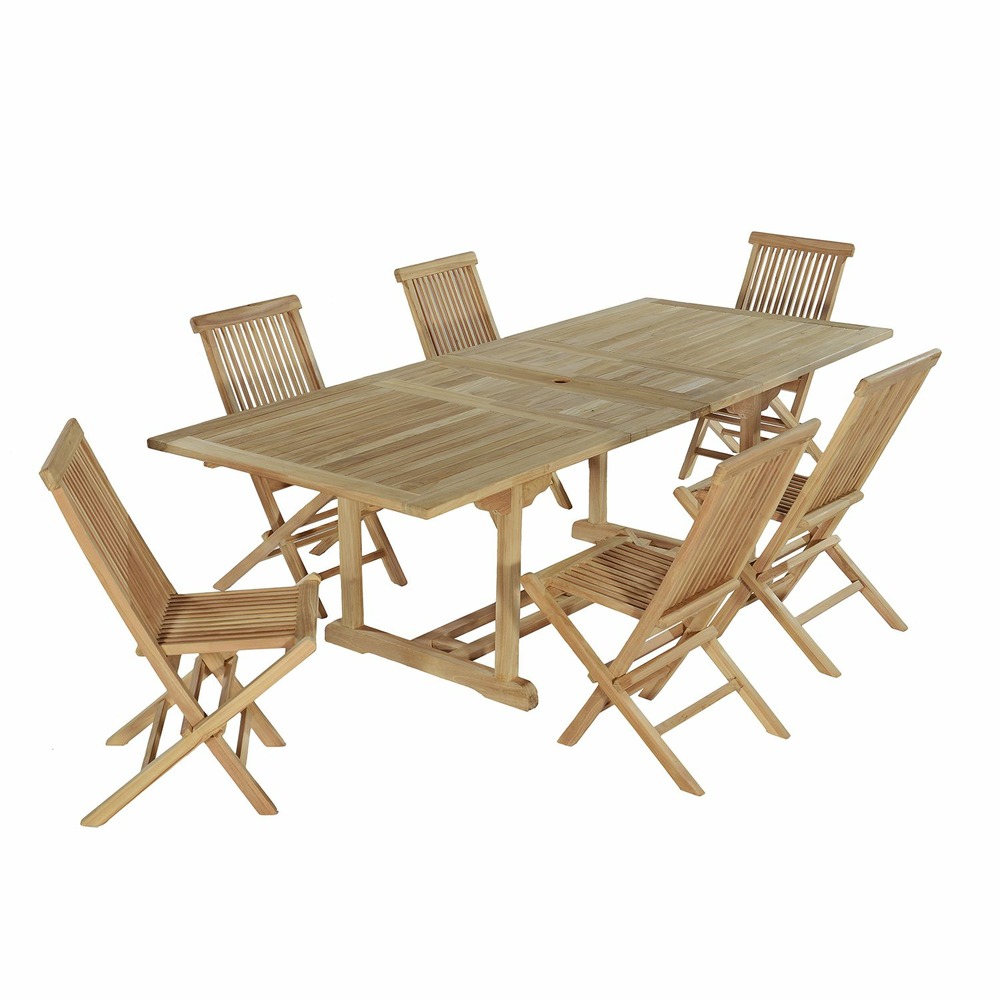 Salon de jardin Caraibes + 6 chaises Java