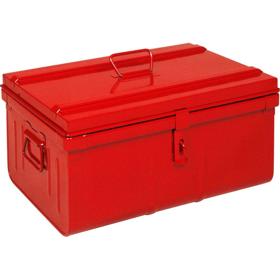 Coffre de rangement en acier rouge coffre de rangement 52 cm