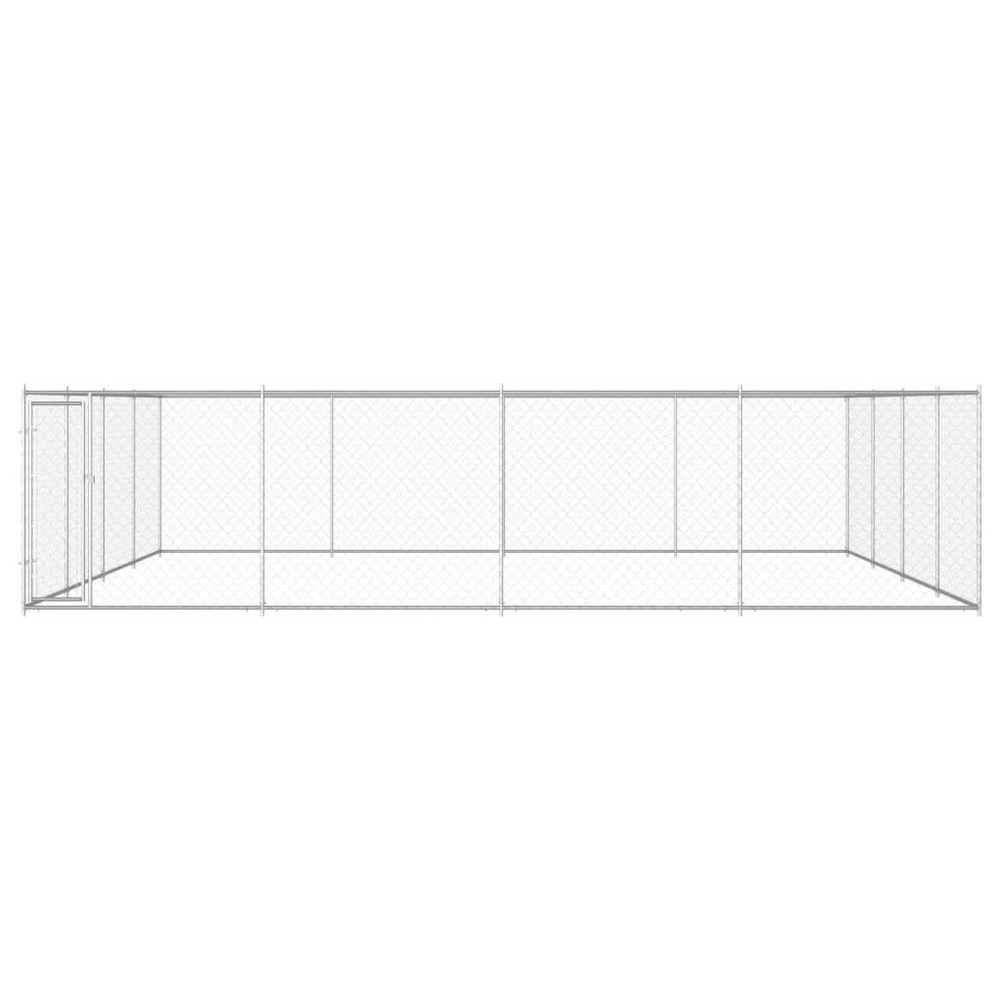 Chenil extérieur cage enclos parc animaux chien extérieur pour chiens acier galvanisé 760 x 760 x 195 cm