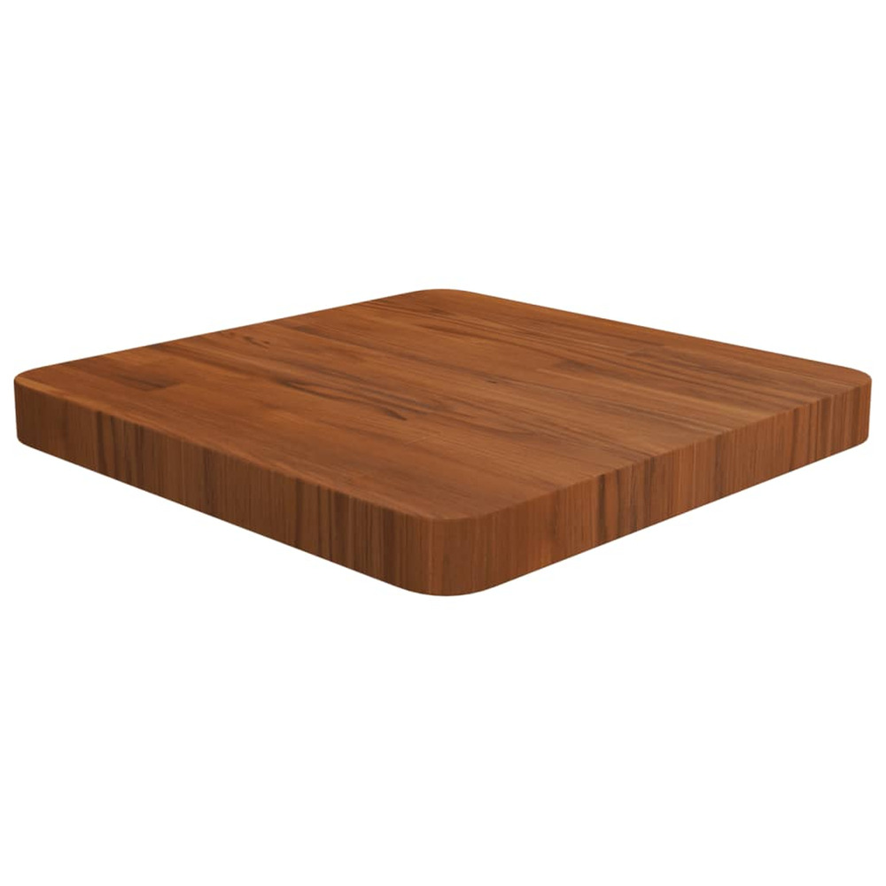 Dessus de table carré marron foncé 40x40x4 cm bois chêne traité