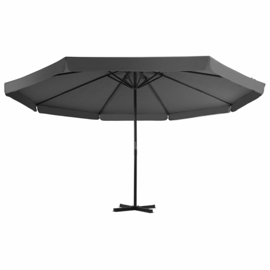Parasol de jardin avec base portable anthracite