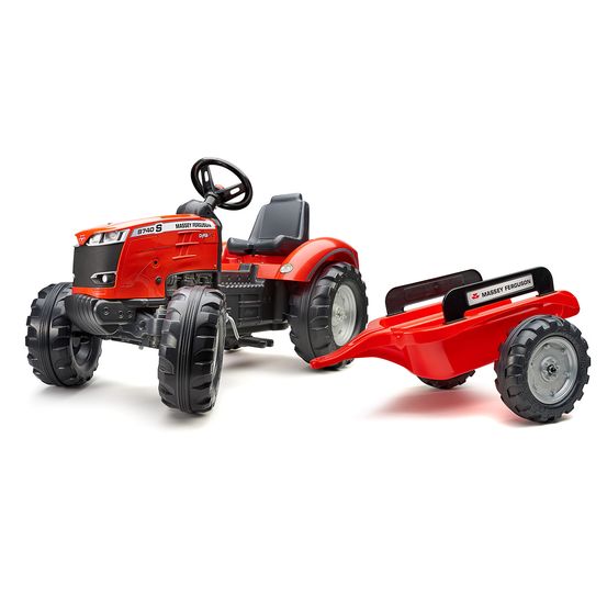 Tracteur enfant massey ferguson avec remorque 3 à 7 ans
