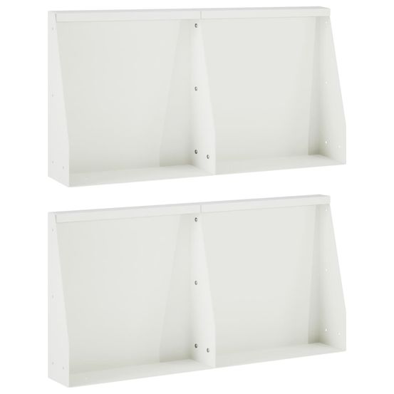 Mur de soutènement 4 pc 40 x 12 x 40 cm acier blanc