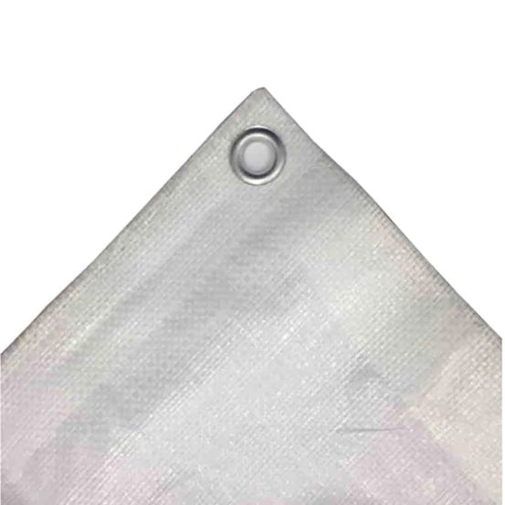 Bâche de protection 3x4m, blanche, 180g/m² - étanche et résistante