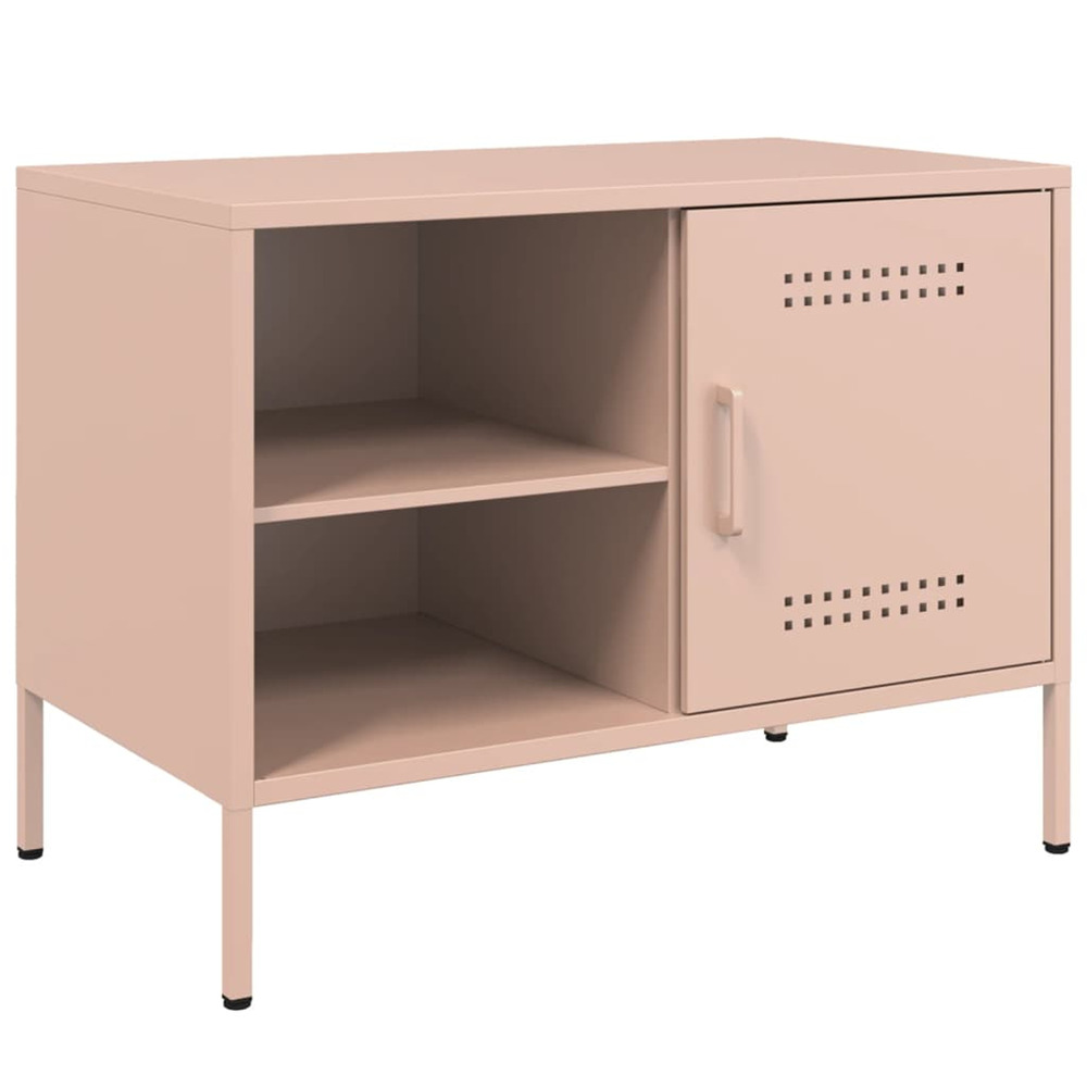Meuble tv rose 68x39x50,5 cm acier