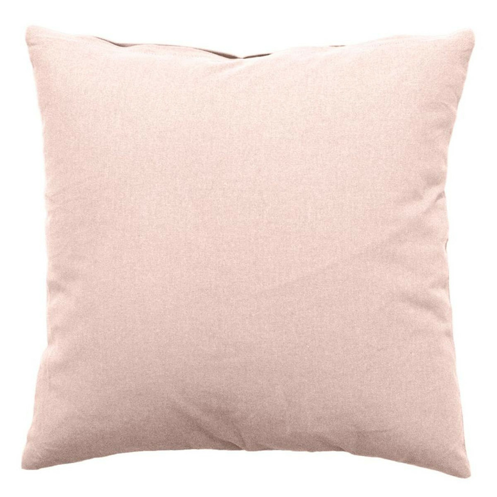 Coussin déco uni déhoussable panama 40x40cm vieux rose