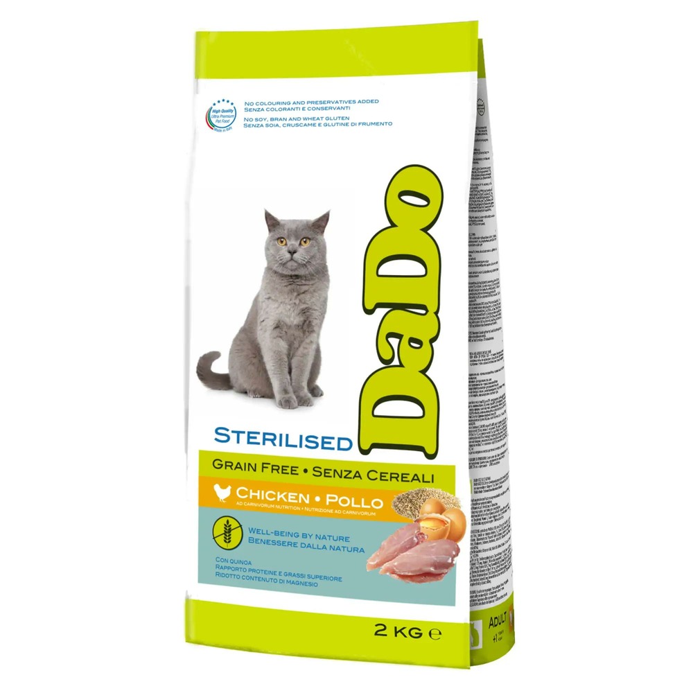 Croquettes poulet pour chats adultes stérilisés sans céréale 400g