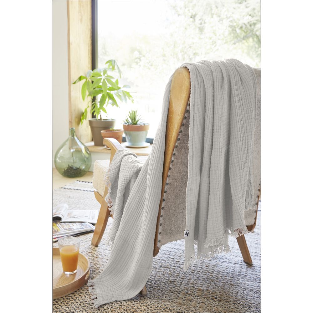 Plaid quadruple gaze de coton gaia