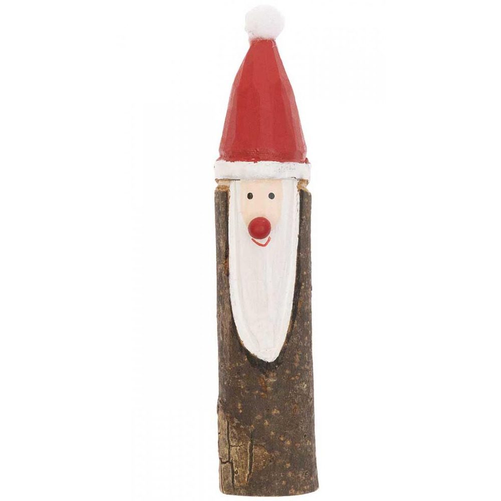Figurine père noel en bois 2,5 x 12,5cm