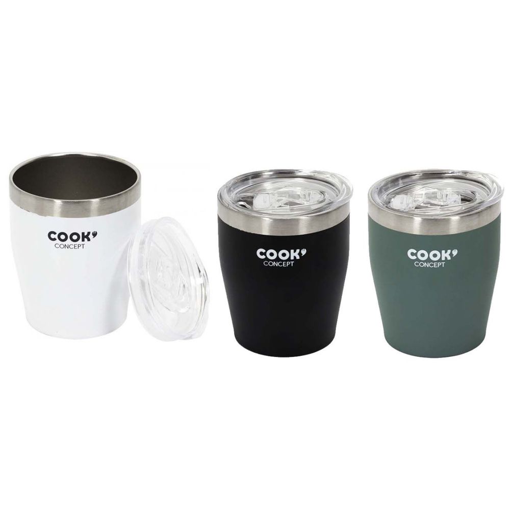 Mug de transport expresso 16cl lot de 3 modèles assortis