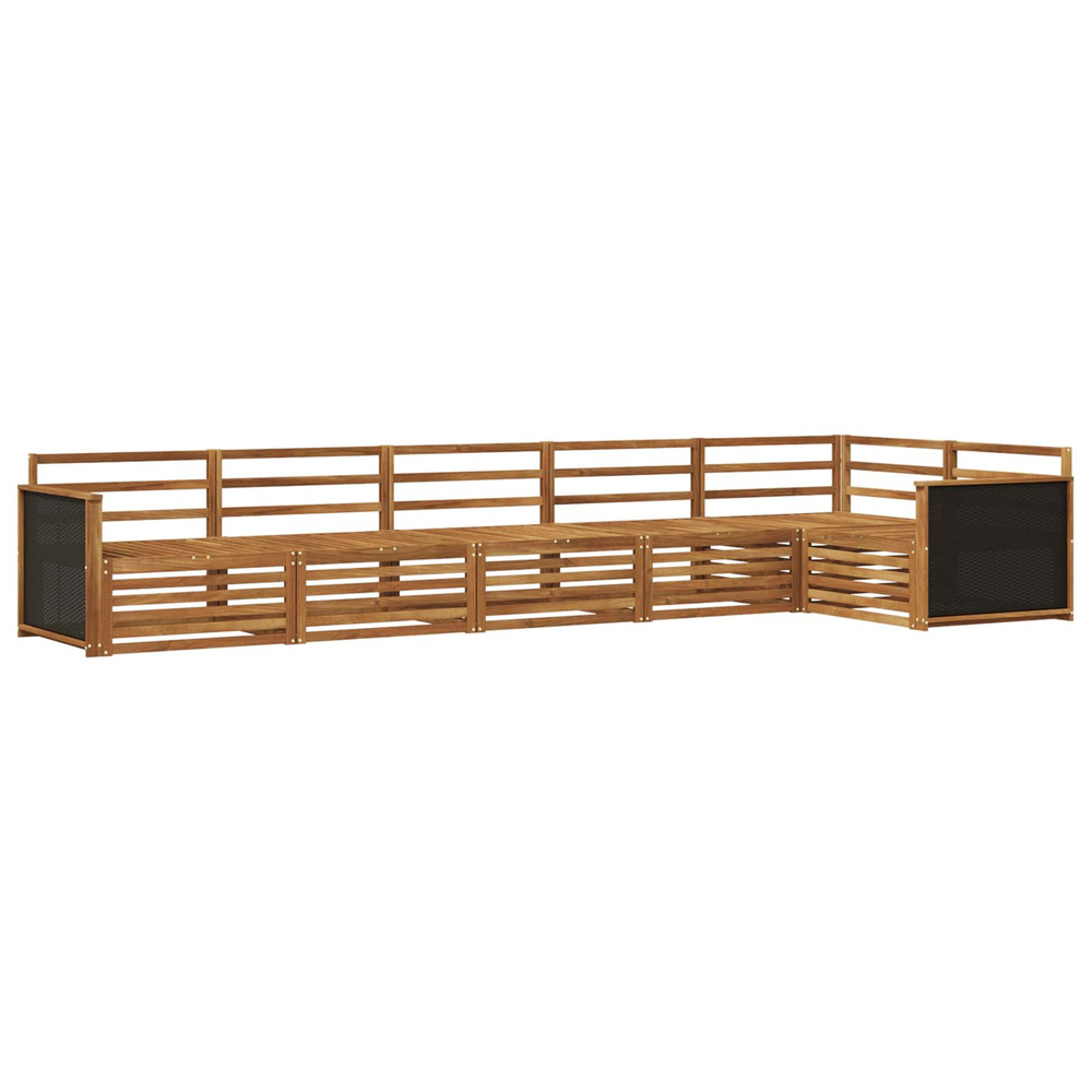 Ensemble de canapés d'extérieur 6 pcs naturel