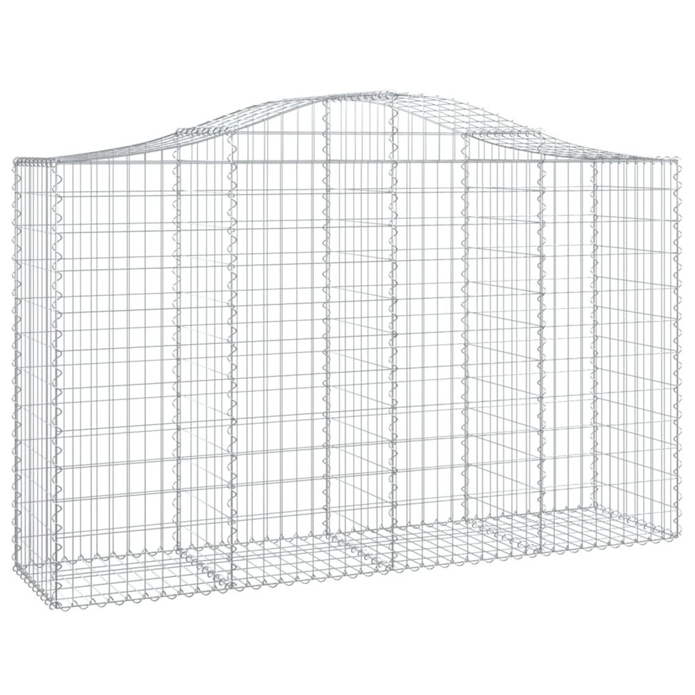 Panier de gabions arqué 200x50x120/140 cm fer galvanisé