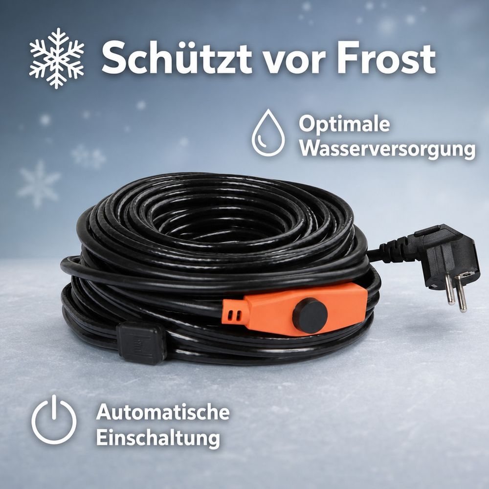 Câble chauffant antigel, 2 m, 32 watts