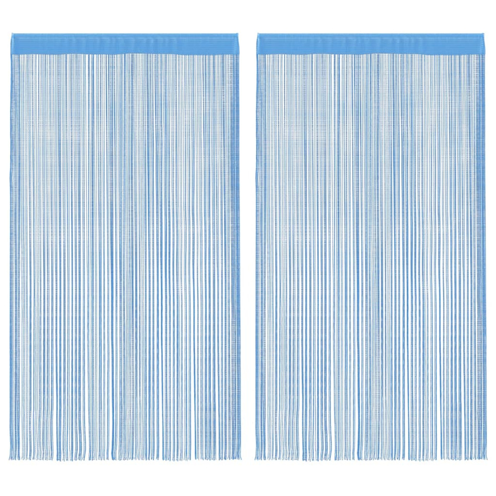 Rideau en fils 2 pcs 140 x 250 cm bleu clair