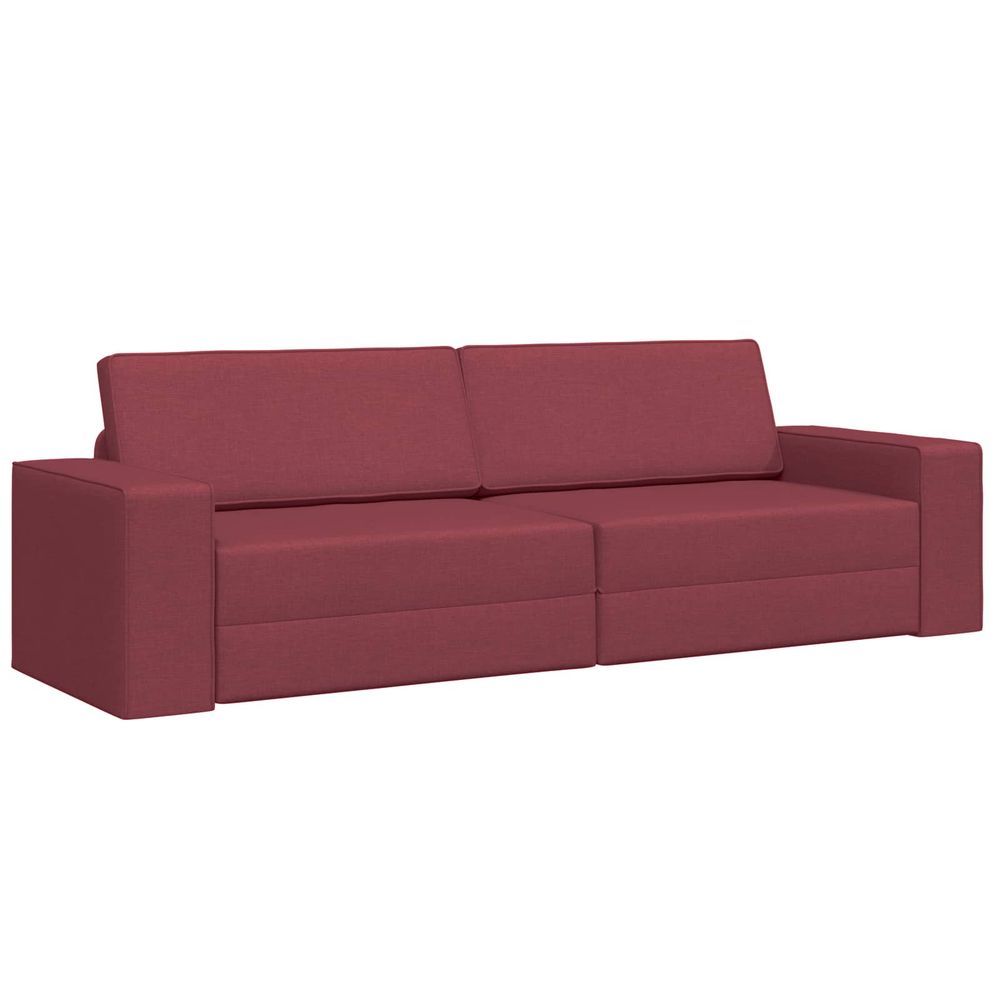 Canapé-lit bordeaux 245 x 78 x 77 cm tissu