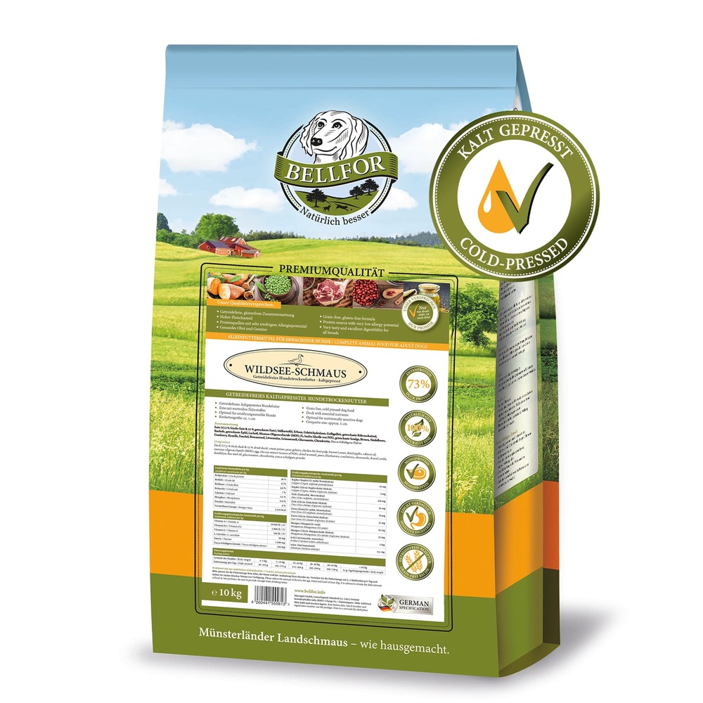 Croquettes pour chiens sans céréales au canard - wildsee-schmaus - 10 kg