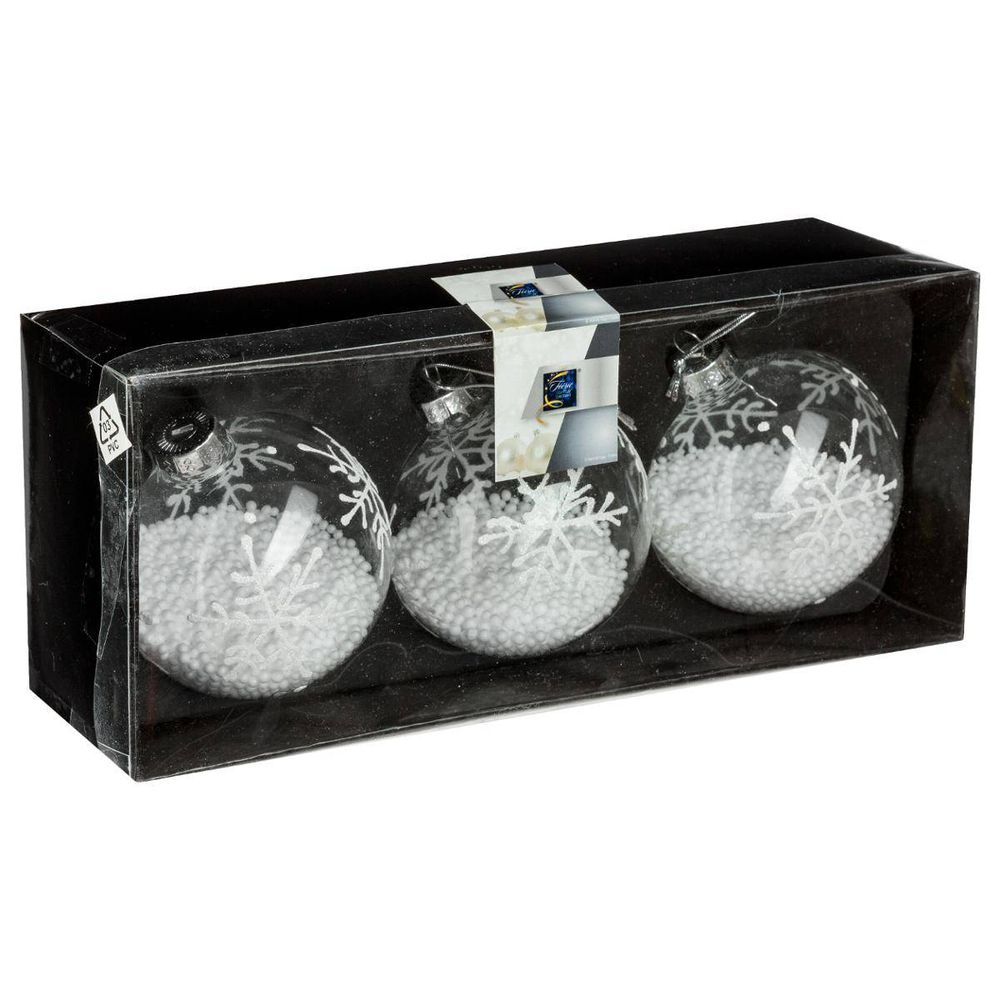 Boule noël verre neige d6-8