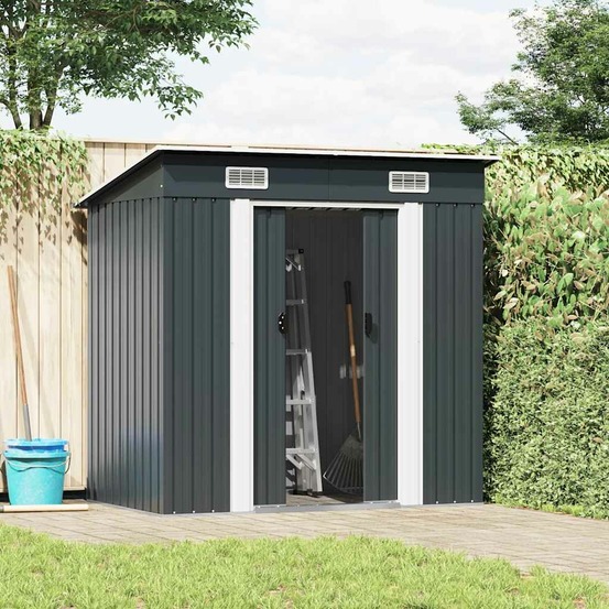 Abri de jardin anthracite acier
