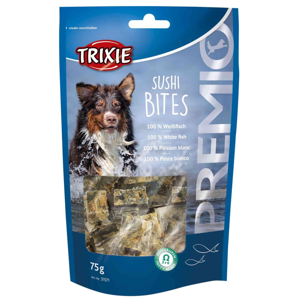 Friandise pour chien peau de poisson blanc séchée, 100 % poisson, 75 g - tr
