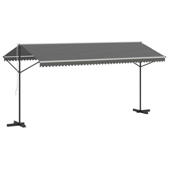 Auvent autoportant 5 x 3 m polyester gris