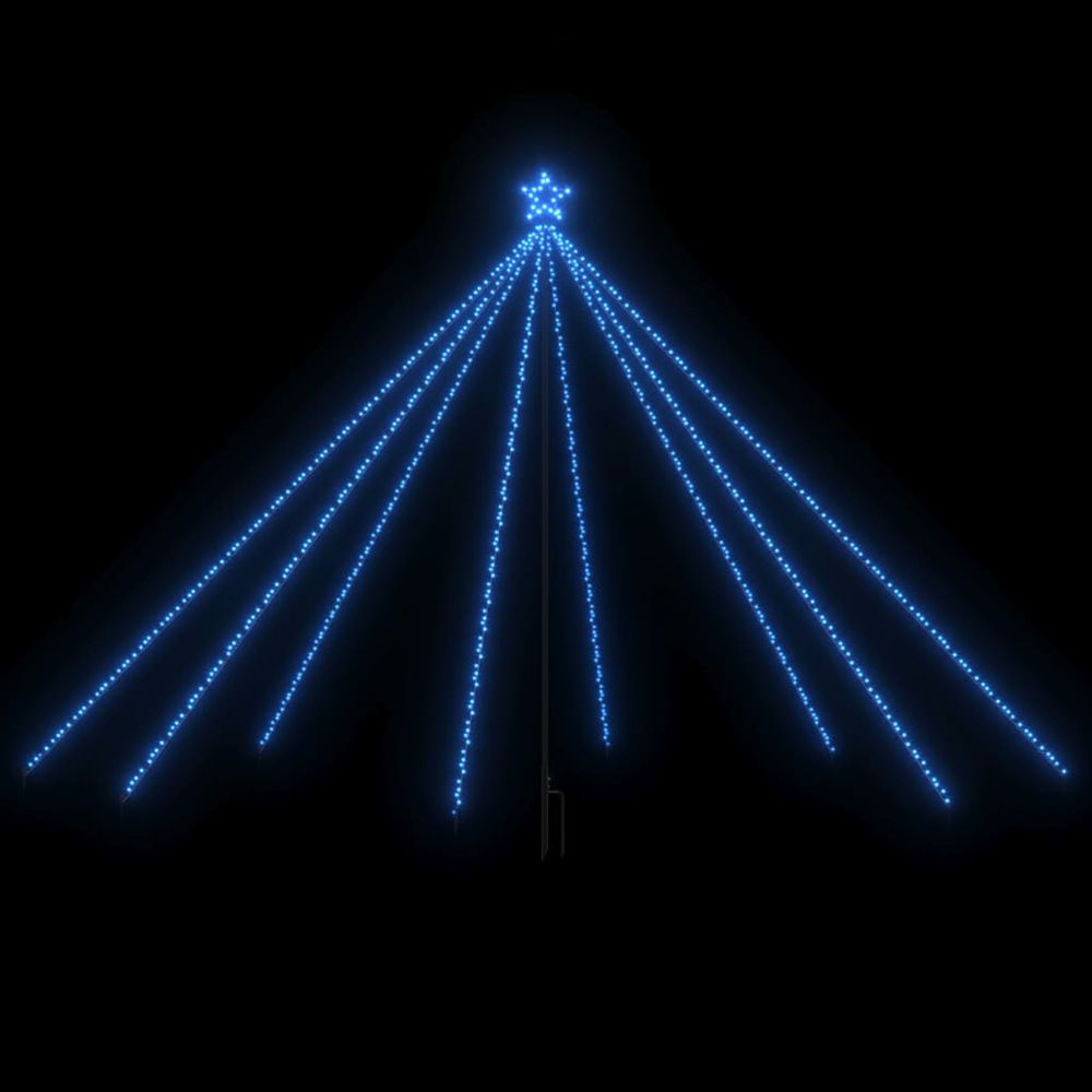Sapin de noël à led intérieur/extérieur 576 led bleu 3,6 m