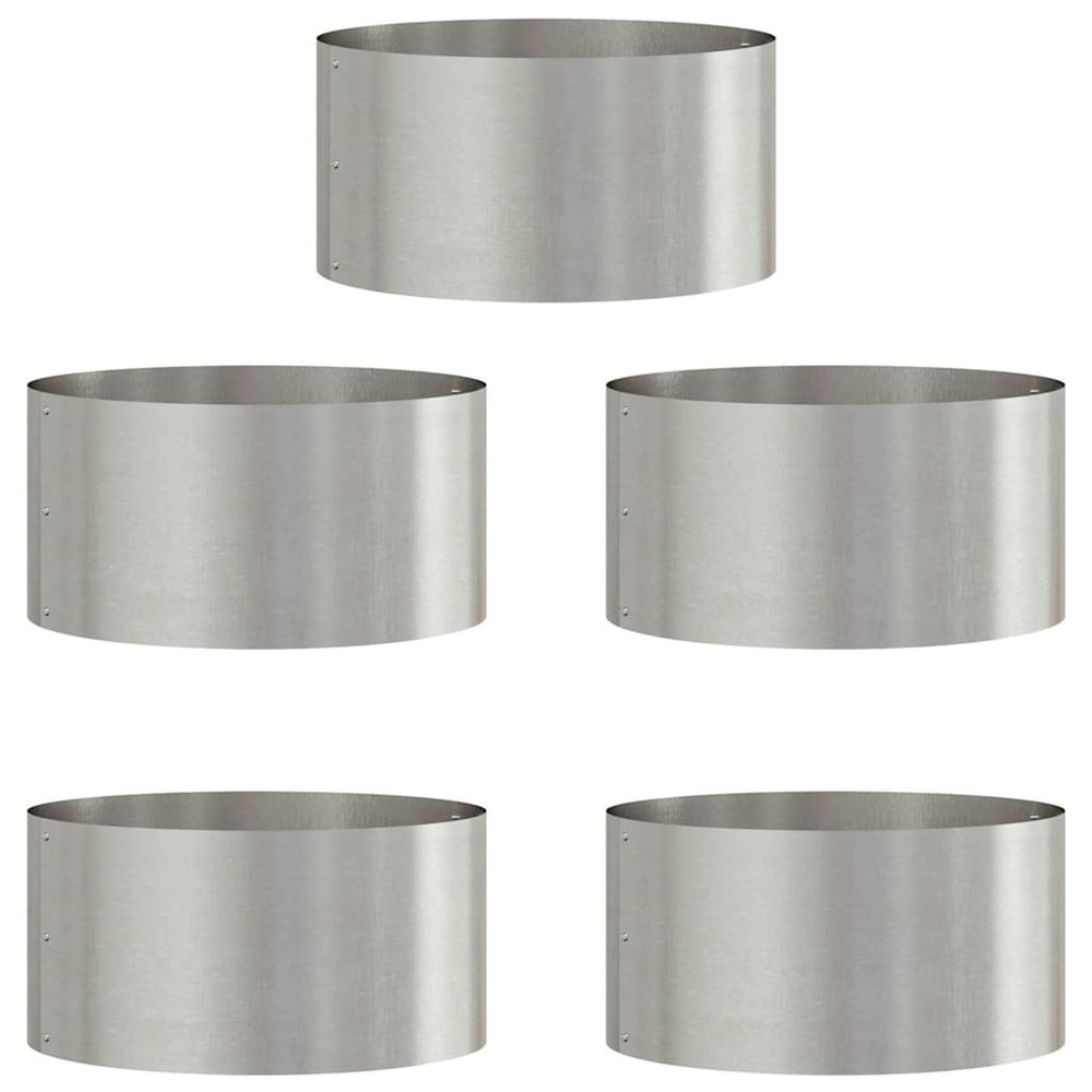 Anneau de jardinière 5 pc argenté 40 x 40 x 20 cm