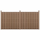 Kit de 2 clôtures barrière brise vue brise vent bois composite (wpc) brun 185 x 376 cm