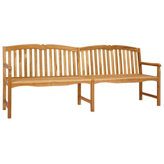 Banc à motif coquillage sculpté à la main 228 x 61 x 94,5 cm