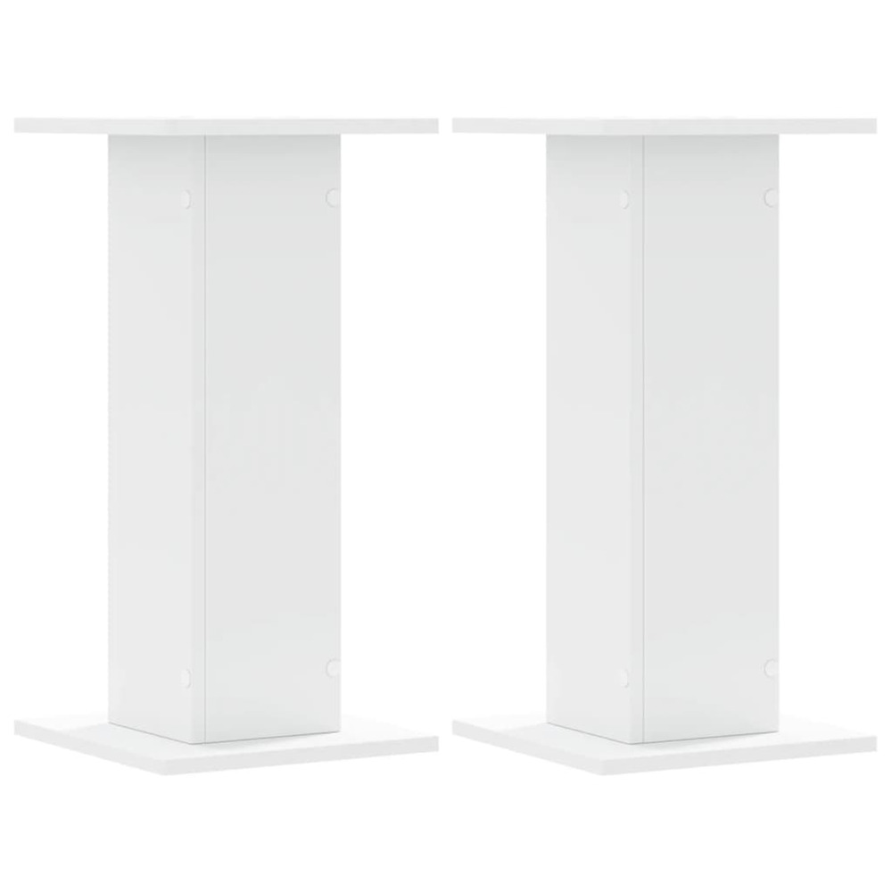 Supports pour plantes 2 pcs blanc 30x30x60 cm bois d'ingénierie
